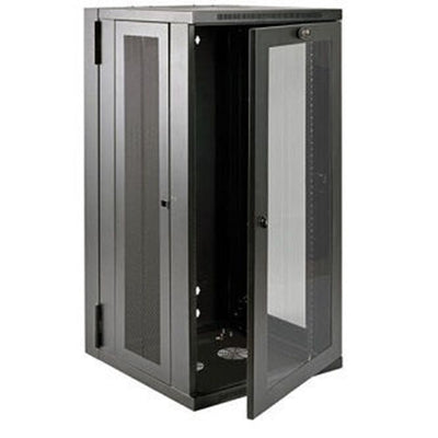 Eaton SRW26USDPG SmartRack 26U UPS-Depth Wall-Mount Half-Height Rack Enclosure, Clear Acrylic Window, Hinged Back
