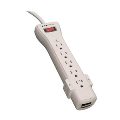 Eaton SUPER6TEL Protect It! 7-Outlet Surge Protector, 6 ft. (1.83 m) Cord, 1080 Joules, Fax/Modem Protection, RJ11