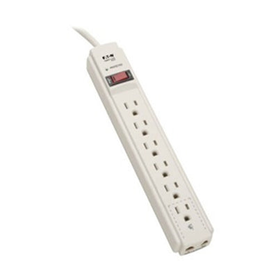 Eaton TLP604TEL Tripp Lite Series Protect It! 6-Outlet Surge Protector, 4 ft. (1.22 m) Cord, 790 Joules, Tel/Fax/Modem