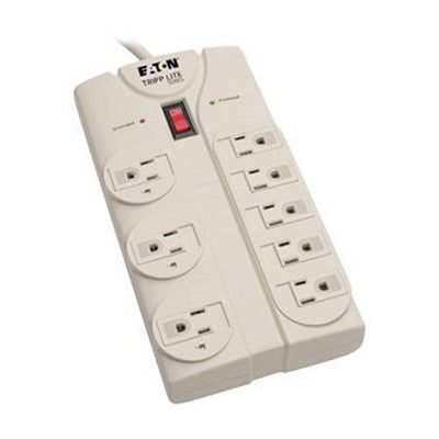 Eaton TLP808 Protect It! 8-Outlet Surge Protector, 8 ft. Cord with Right-Angle Plug, 1440 Joules, Diagnostic LEDs, Light