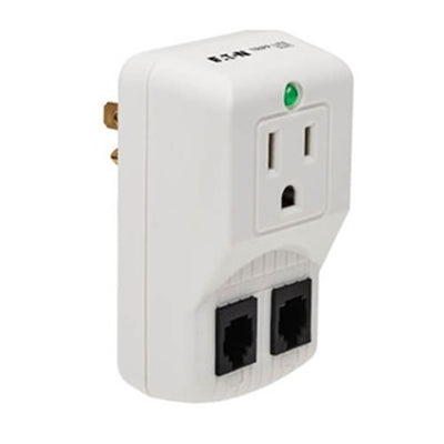 Eaton TRAVELCUBE Tripp Lite series Protect It! 1-Outlet Portable Surge Protector, Direct Plug-In, 750 Joules, Tel/Modem