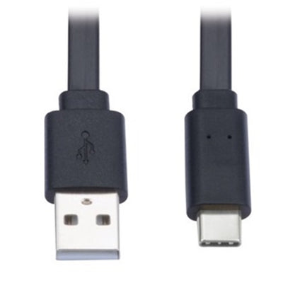 Eaton U038-006-FL Tripp Lite Series USB-A to USB-C Flat Cable - M/M, USB 2.0, Black, 6 ft. (1.83 m)