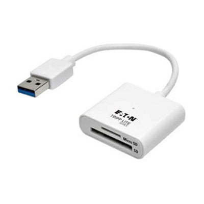Eaton U352-06N-SD Tripp Lite Series USB 3.2 Gen 1 SuperSpeed SD/Micro SD Memory Card Media Reader with Built-In Cable, 6-in.