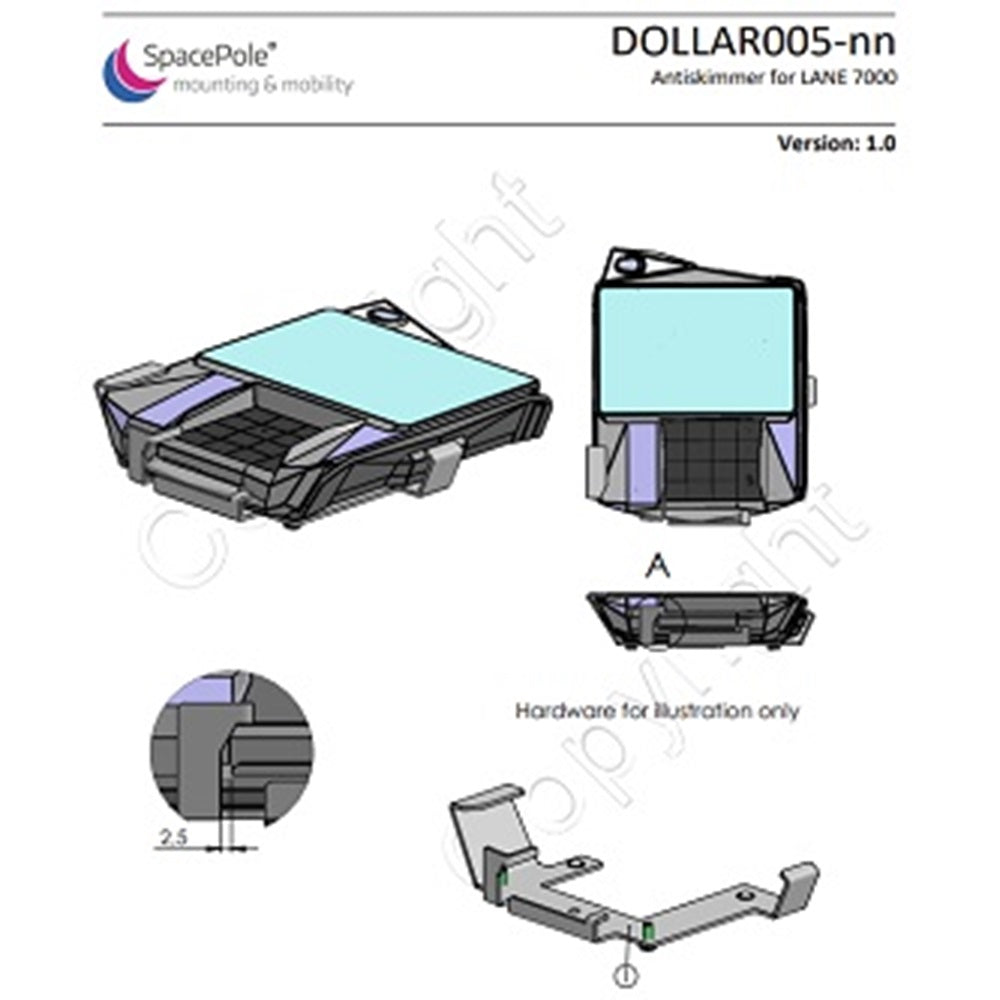 Ergonomic Solutions DOLLAR005-02 lane 7000 anti-skimmer