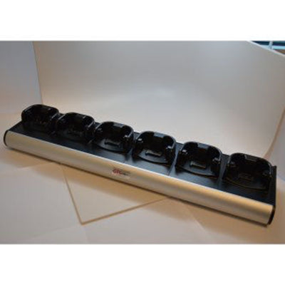 Global Technology Systems HCH-9060-CHG GTS 6 Bay Cradle charger for Zebra MC9000/MC9100/MC9200 Series handheld scanners. Power Supply included.