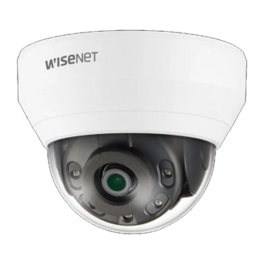 Hanwha QND-6012R Wisenet Q network indoor dome camera, 2MP @ 30fps, 2.8mm fixed focal lens (113 ), triple codec