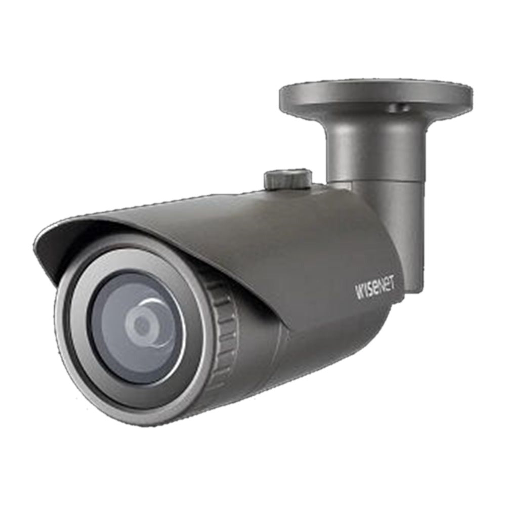 Hanwha QNO-6022R PoE/12VDC audio and SD card, video analytics, CVBS, open platform, IP66, IK10, 120dB WDR, IR LEDs range 82'