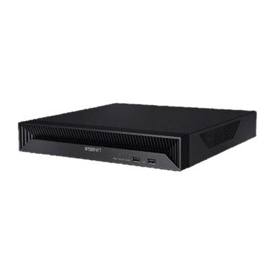 Hanwha QRN-830S-4TB 8CH NVR 4TB with 8 PoE Ports (PoE Budget 65W) with 8MP Camera Support. H.265, H.264, MJPEG, 1 fixed internal