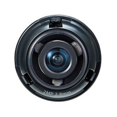 Hanwha SLA-2M2800Q for the PNM-9000VQ 1/2.8" 2MP CMOS with a 2.8mm fixed focal lens, FoV: H: 107.4 , V: 62.2