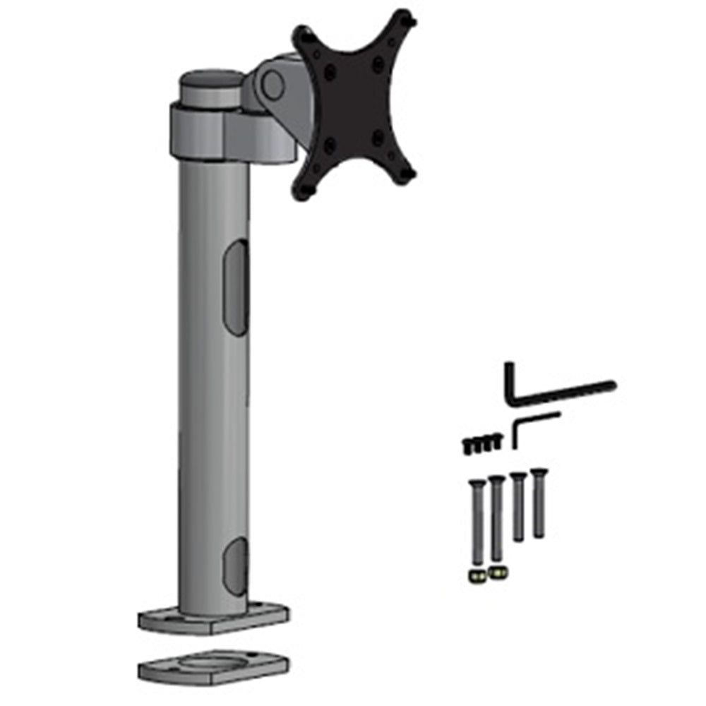 HAT Design Works 62957-14-104 Modular Now 14" Surface Mount Pole Kit for Grocery (For Narrow 2" x 4" Spaces) with HD 75/100 VESA Tilter
