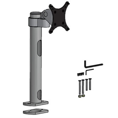 HAT Design Works 62957-14-104 Modular Now 14" Surface Mount Pole Kit for Grocery (For Narrow 2" x 4" Spaces) with HD 75/100 VESA Tilter