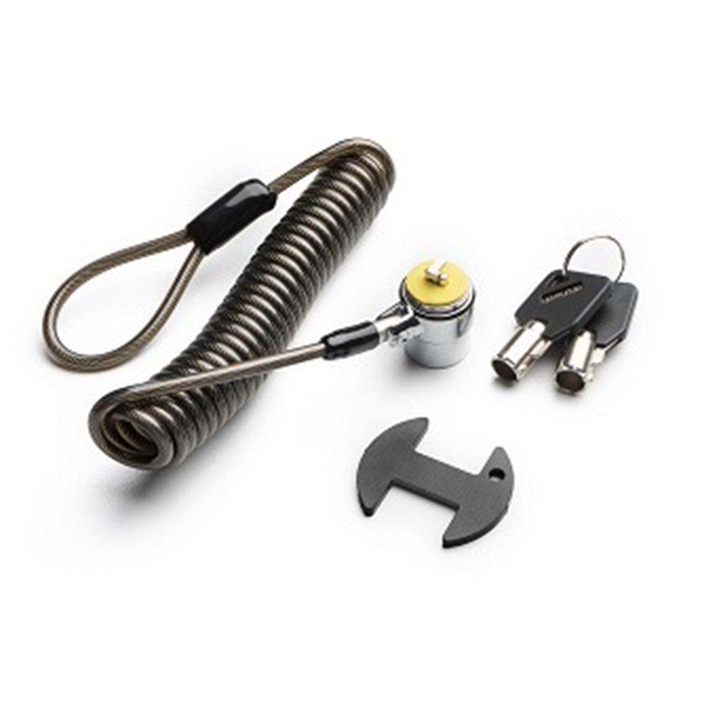 HAT Design Works PTS-CST-B Locking Security Tether, Coiled, Black