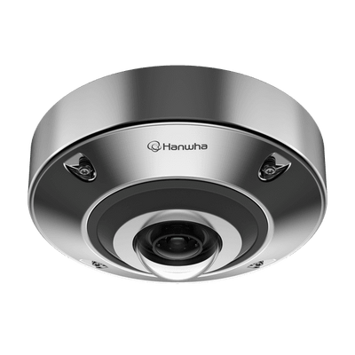 Hanwha XNF-A8014RV Powered by WN9, Outdoor AI IR fisheye camera, Max resolution 2048x2048 @ 30FPS, 1.76mm fixed lens, H185 deg