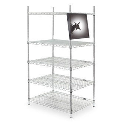 HAT Design Works 9110-8460-104 Wire Shelving Monitor Mount, low profile