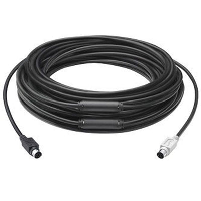 Logitech 939-001490 Easily customize and streamline your conference room set-up with the GROUP 15m Extended Cable, a single DIN