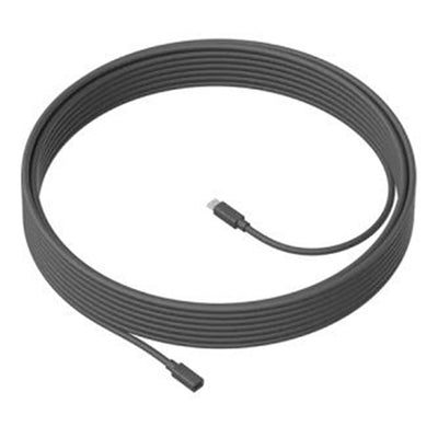 Logitech 950-000005 MeetUp Mic Extension Cable adds 10 meters (32.8 ft) of reach so installers can route cables out of sight for