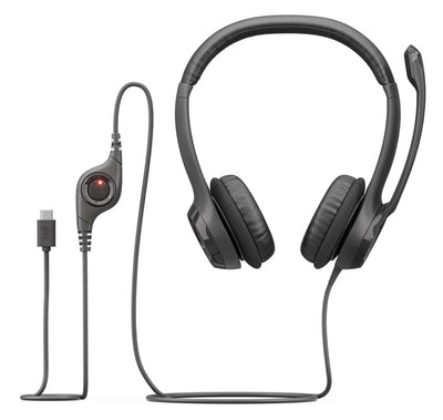 Logitech 981-001575 H390 USB-C Computer Headset Midnight Blk