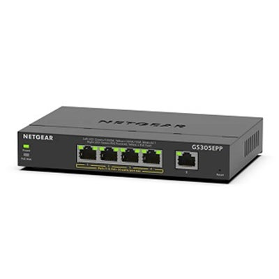Netgear GS305EPP-100NAS 5Pt Ge Plus Swch W/ Hi-Pwr Poe+