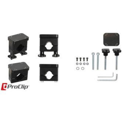 ProClip USA 216114 Heavy Duty Aluminum Pipe Mount, Amps M4 Threaded Holes, Integrated Rubber Pads Diameter: 1 1/4 In. To 1 5/8