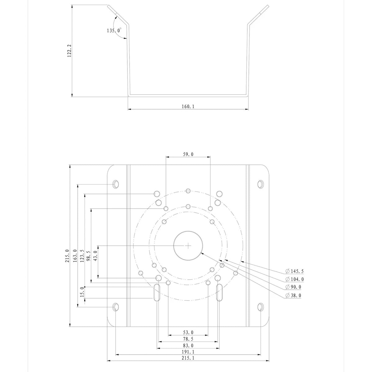 Speco Technologies CMT1 Corner Mount for O4B6, O2VB1,O4VB1,O8VB1,VLB5,H8B6M,O2VB1V,O4VB1M,VLB6,O4B7M, O2BFRM,O8B7M,O2BLP1M