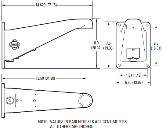 Pelco IWM-GY NDAA Compliant WALL MOUNT, DOME, GRAY
