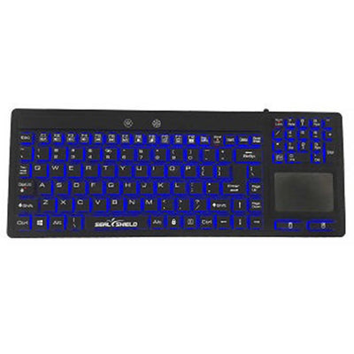 Seal Shield S108PG Washable Silicone Keyboard Touchpad- Seal Touch Glow Waterproof, Medical-Grade Keyboard W/ Touch Pad. Tough