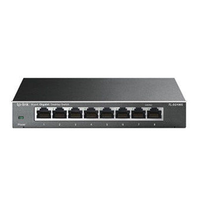 TP-Link TL-SG108S 8-Port Gigabit Desktop Switch - PORT: 8 Gigabit RJ45 Ports; SPEC: Desktop Steel Case; FEATURE: Plug and Play