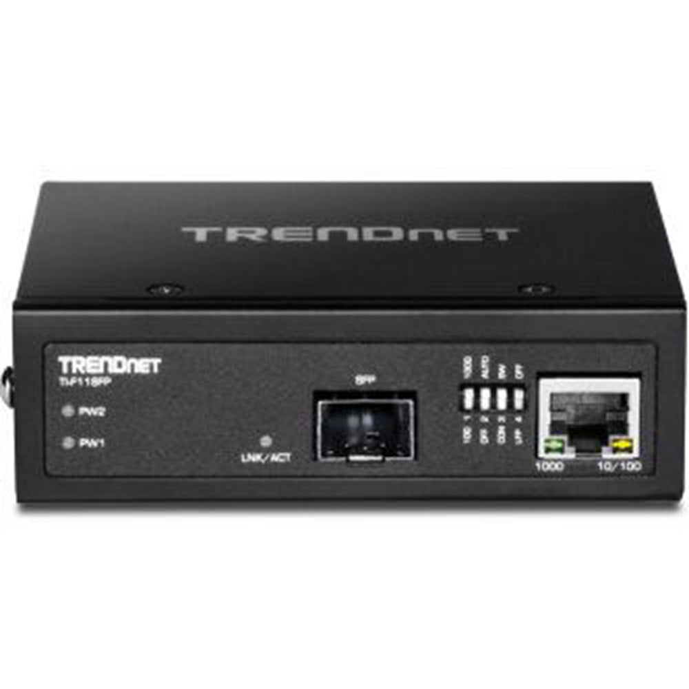TRENDnet TI-F11SFP Hardened Industrial 100/1000Base-T to SFP Media Converter