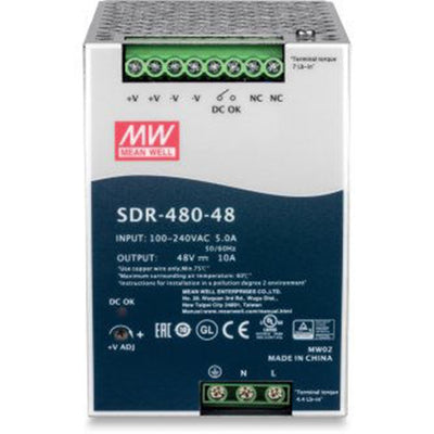 TRENDnet TI-S48048 480W, 48V DC, 10A AC to DC DIN-Rail PS