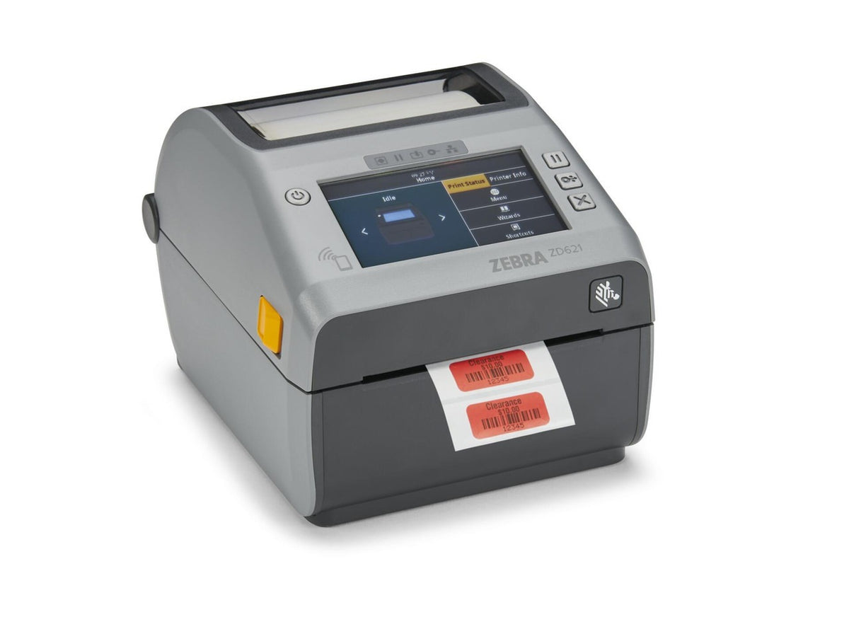 Zebra ZD6A042-D11F00EZ Direct Thermal Printer ZD621; 203 dpi, USB, USB Host, Ethernet, Serial, BTLE5, Dispenser (Peeler), US Cord