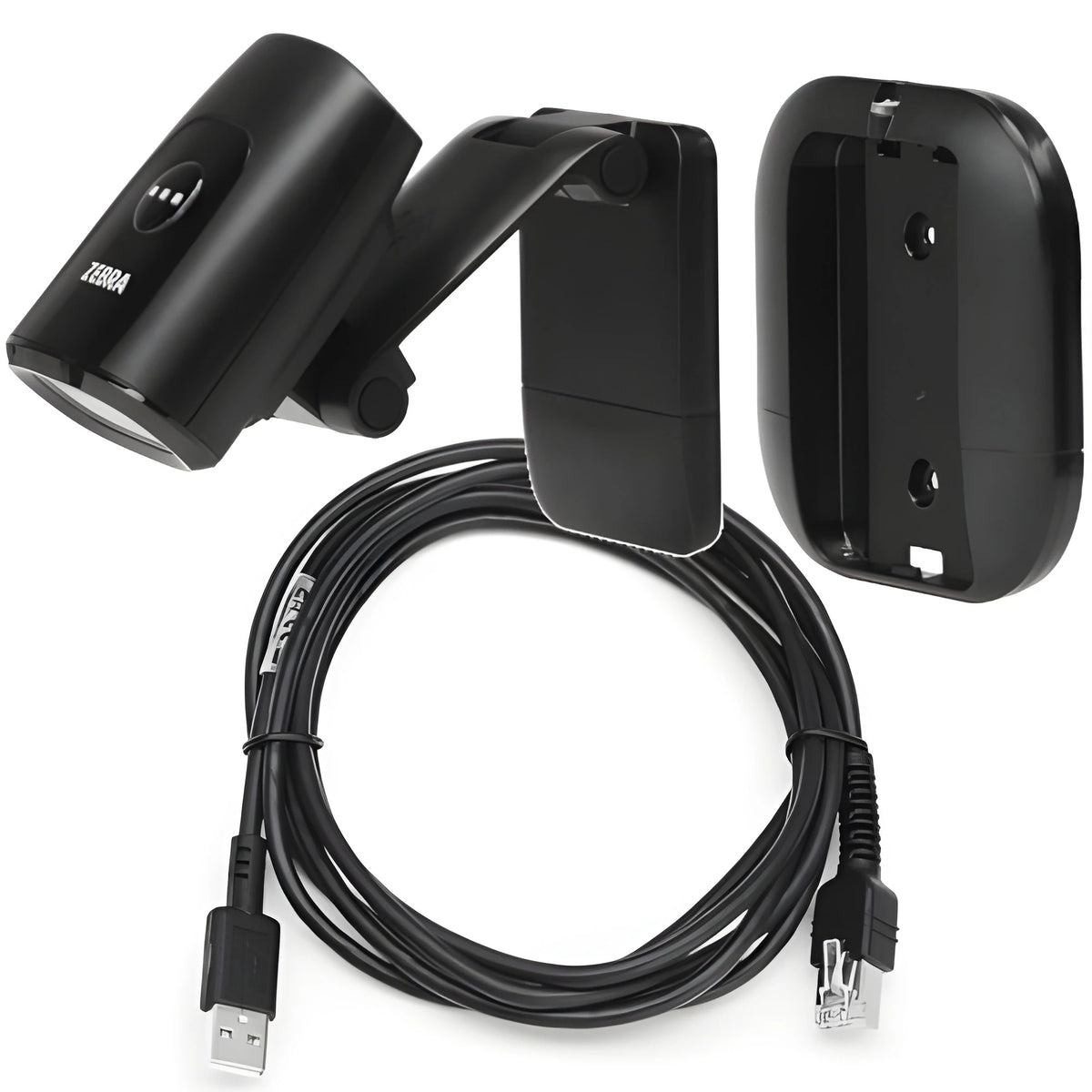 Zebra DS5502-SR4US70MMZW DS5502-SR Black (with Multi-Mount) USB KIT: DS5502-SR40004ZZWW Scanner, CBL-U10755-01 7' USB Cable