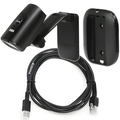 Zebra DS5502-SR4US70MMZW DS5502-SR Black (with Multi-Mount) USB KIT: DS5502-SR40004ZZWW Scanner, CBL-U10755-01 7' USB Cable