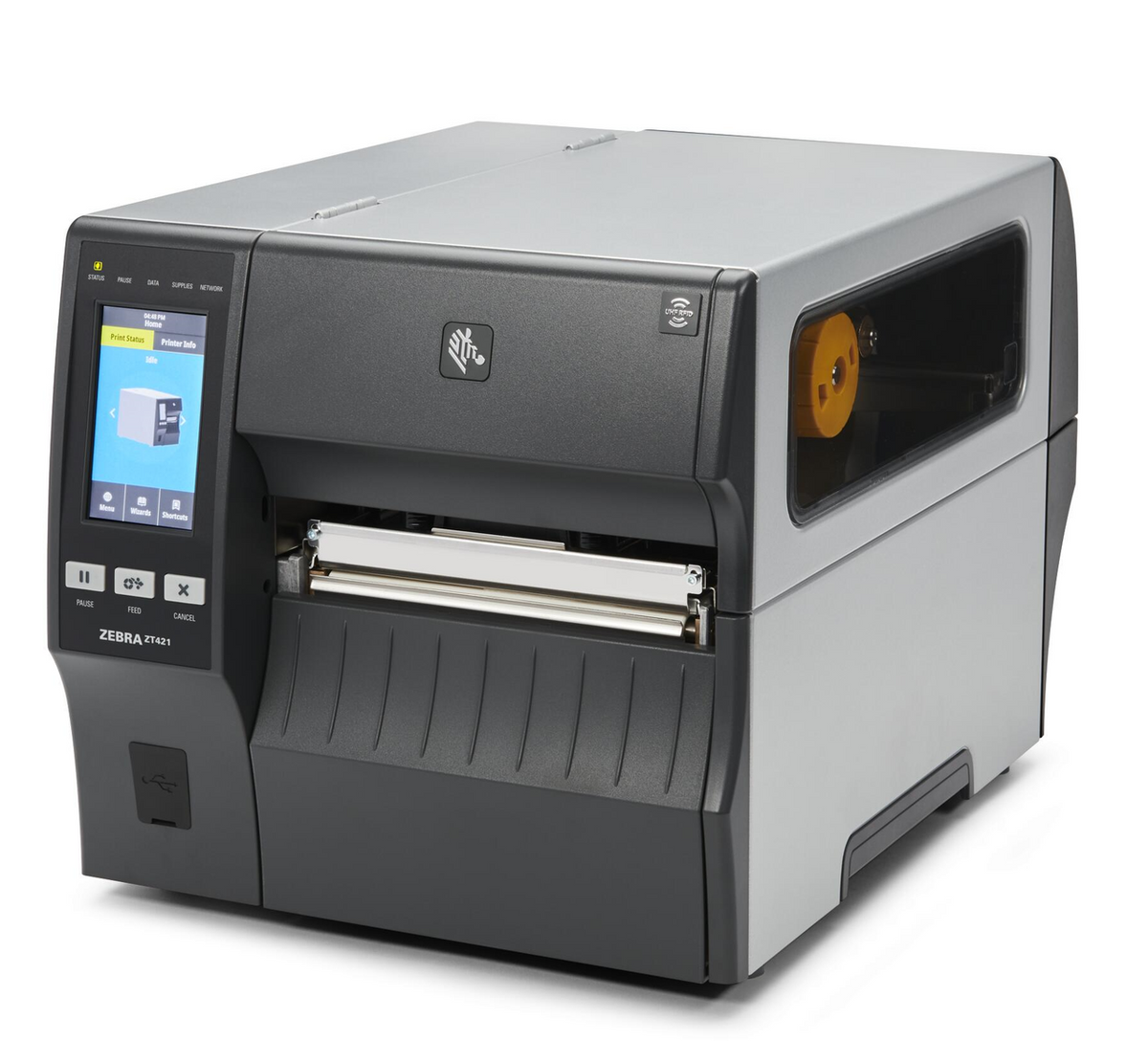 Zebra ZT42163-T110000Z TT Printer ZT421; 6", 300 dpi, US Cord, Serial, USB, 10/100 Ethernet, Bluetooth 4.1/MFi, USB Host, Peel, EZPL
