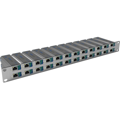 Veracity VLS-1U 1U, 19" FRONT mount rack plate for 24 x units