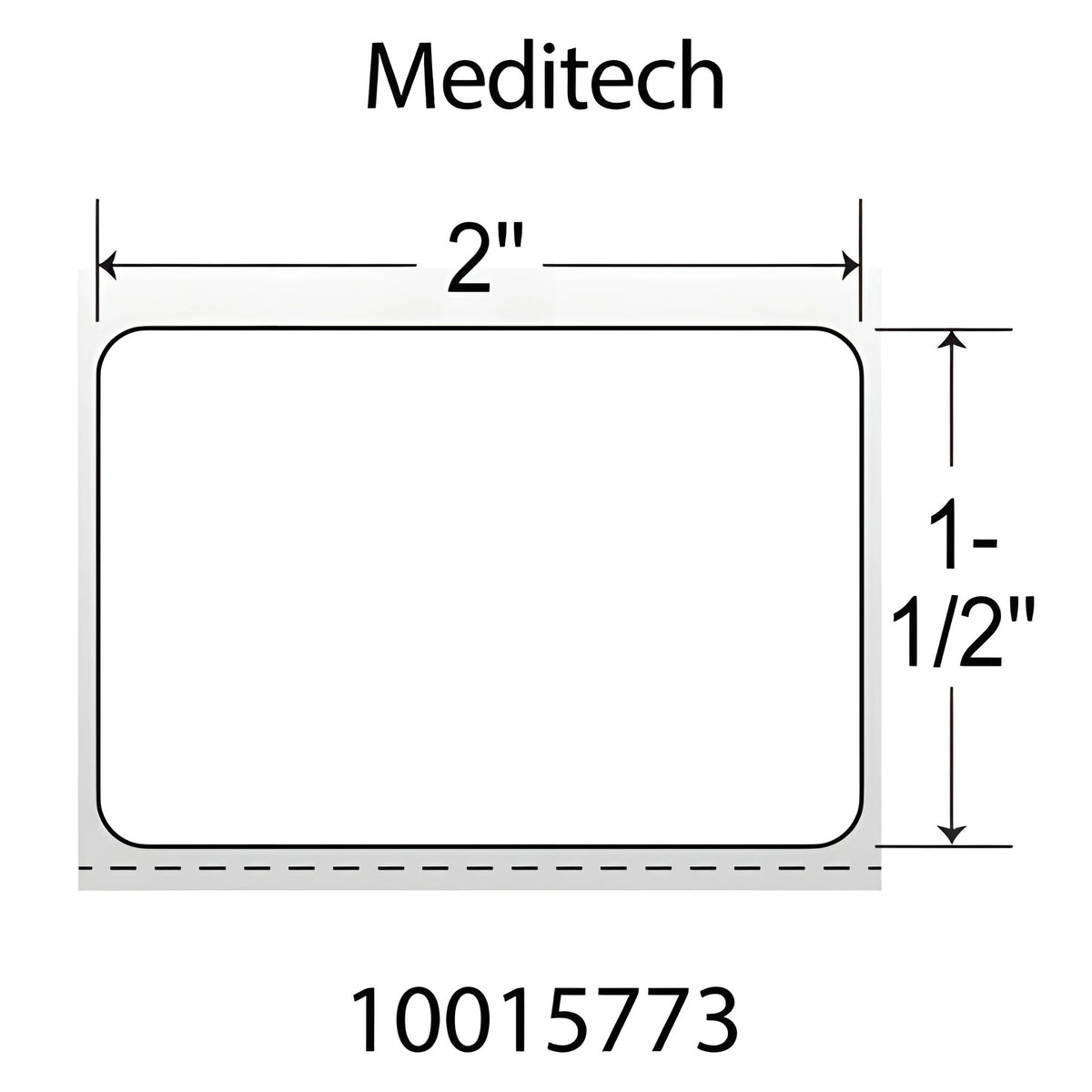 Zebra 10015773 Label, Paper, 2x1.5in (50.8x38.1mm); DT, 8000D Lab, Coated, Permanent Adhesive, 0.75in (19.1mm) core