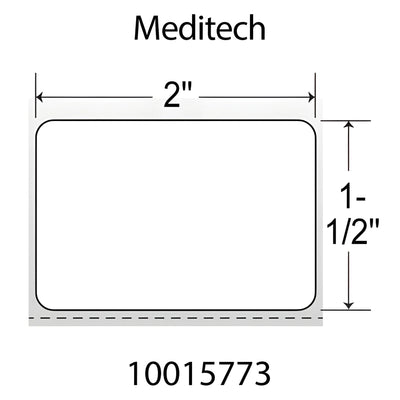 Zebra 10015773 Label, Paper, 2x1.5in (50.8x38.1mm); DT, 8000D Lab, Coated, Permanent Adhesive, 0.75in (19.1mm) core