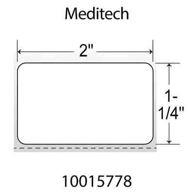 Zebra 10015778 Label, Polypropylene, 2x1.25in (50.8x31.8mm); DT, PolyPro 4000D, High Performance Coated, All-Temp Adhesive