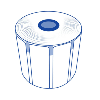 Star Micronics 37967440 Label, Die-Cut, Star Blue Eco, TSP847II: 111 mm Width, 4 1/8 x 6 inch Labels, 300 Labels/Roll, 100 mm