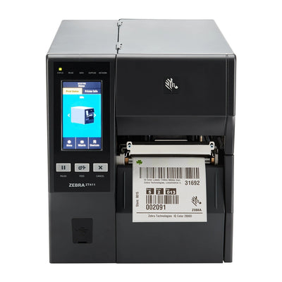 Zebra ZT41142-T0100A0Z TT Printer ZT411; 4", 203 dpi, US Cord, Serial, USB, 10/100 Ethernet, Bluetooth 4.1/MFi, USB Host, RFID UHF