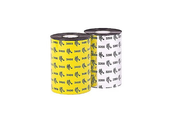 Zebra 05555GS11007 Wax/Resin Ribbon, 110mmx74m (4.33inx242ft), 5555; Standard, 12mm (0.5in) core, 12/box