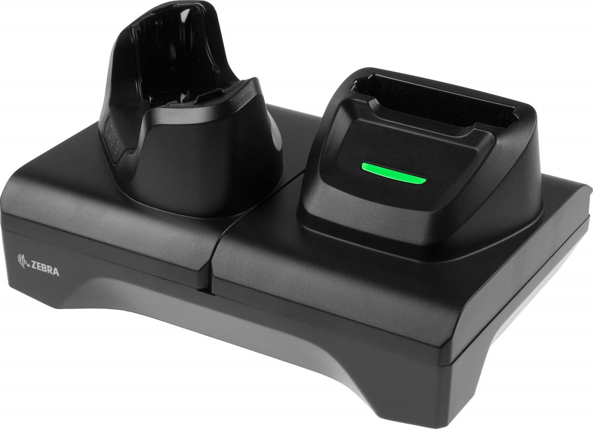 Zebra CRD-NGTC7-2SC1B Tc73/Tc78 1-Slot And Spare Battery Charging Cradle. With Shim And Power Supply. Country Specific Ac Line Cord
