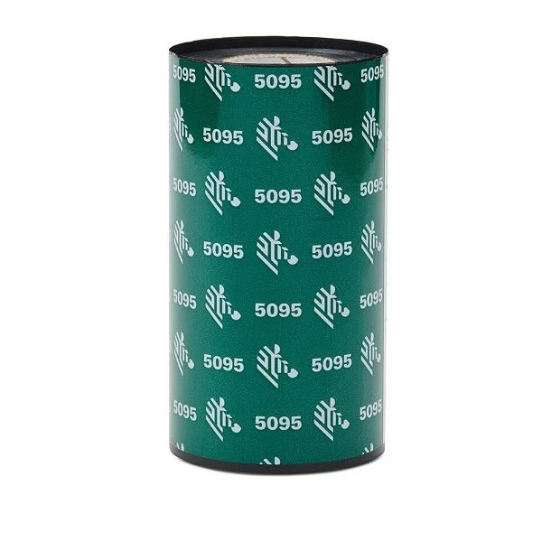 Zebra 05095BK15445 Resin Ribbon, 154mmx450m (6.06inx1476ft), 5095; High Performance, 25mm (1in) core, 6/box