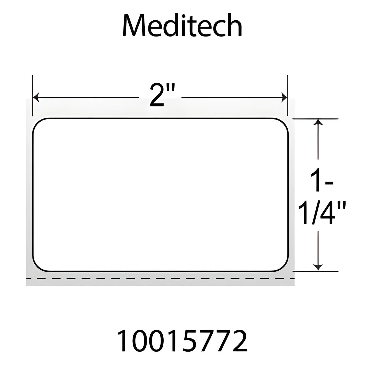 Zebra 10015772 Label, Paper, 2x1.25in (50.8x31.8mm); DT, 8000D Lab, Coated, Permanent Adhesive, 0.75in (19.1mm) core
