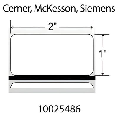 Zebra 10025486 Label, Paper, 2x1in (50.8x25.4mm); DT, 8000D Lab, Coated, Permanent Adhesive, 0.75in (19.1mm) core, Plain