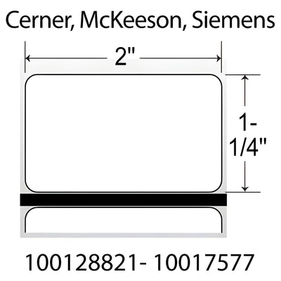 Zebra 10028821 Label, Polypropylene, 2x1.25in (50.8x31.8mm); DT, PolyPro 4000D, High Performance Coated, All-Temp Adhesive