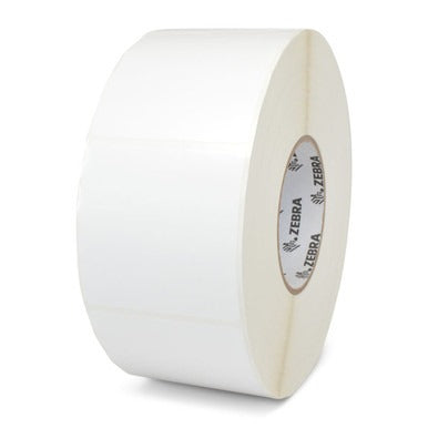 Zebra 10011704 Label, Polyester, 3x3in (76.2x76.2mm); TT, Z-Ultimate 3000T White, High Performance Coated, Permanent