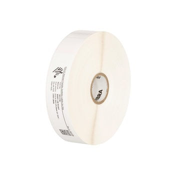 Zebra 10018357 Label, Paper, 4x1.25in (101.6x31.8mm) DT, 8000D Lab, Coated, Permanent Adhesive, 1in (5.4mm core, 1911/roll