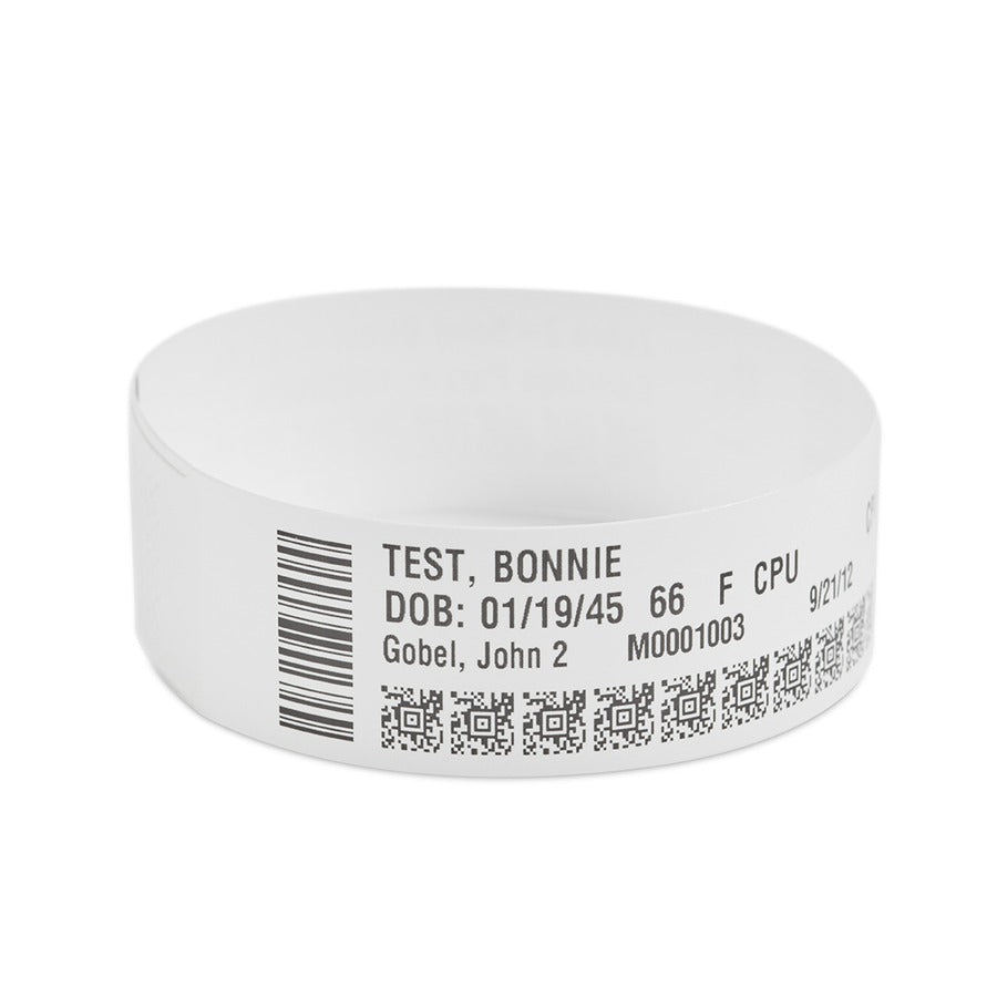 Zebra 10010951K HC100, Wristband, Polypropylene, 1x11in (25.4x279.4mm); Direct thermal, Z-Band Comfort, Adhesive closure