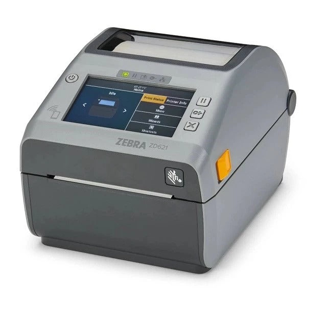 Zebra ZD6A043-301F00EZ Thermal Transfer Printer (74/300M) ZD621; 300 dpi, USB, USB Host, Ethernet, Serial, BTLE5, US Cord, Swiss