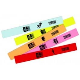 Zebra 10012712-6 Wristband, Polypropylene, 1x10in (25.4x254mm); Direct thermal, Z-Band Fun, Adhesive closure, 1in (25.4mm)